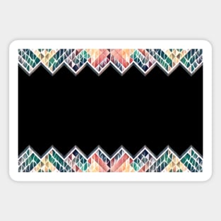 Triangle Zigzag Colourful Pattern Magnet